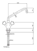 Mélangeur potence avec 1-trou — Combisteel 7212.0010