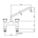 Mélangeur avec 2-trous — Combisteel 7212.0020