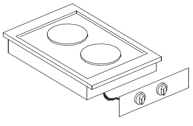 Cuisinière él. 2 pl. — Combisteel 7266.0025
