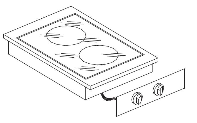 Cuisinière en céramique 2 zones — Combisteel 7266.0035