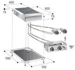 Cuisinière en céramique 2 zones — Combisteel 7266.0035