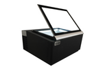 Modèle de table vitrine à creme glacée noir s'ouvre du côté fonctionnement — Combisteel 7292.0010