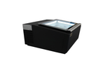 Modèle de table vitrine à creme glacée noir s'ouvre du côté fonctionnement — Combisteel 7292.0010