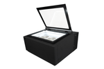 Modèle de table vitrine à creme glacée noir s'ouvre du côté client — Combisteel 7292.0020
