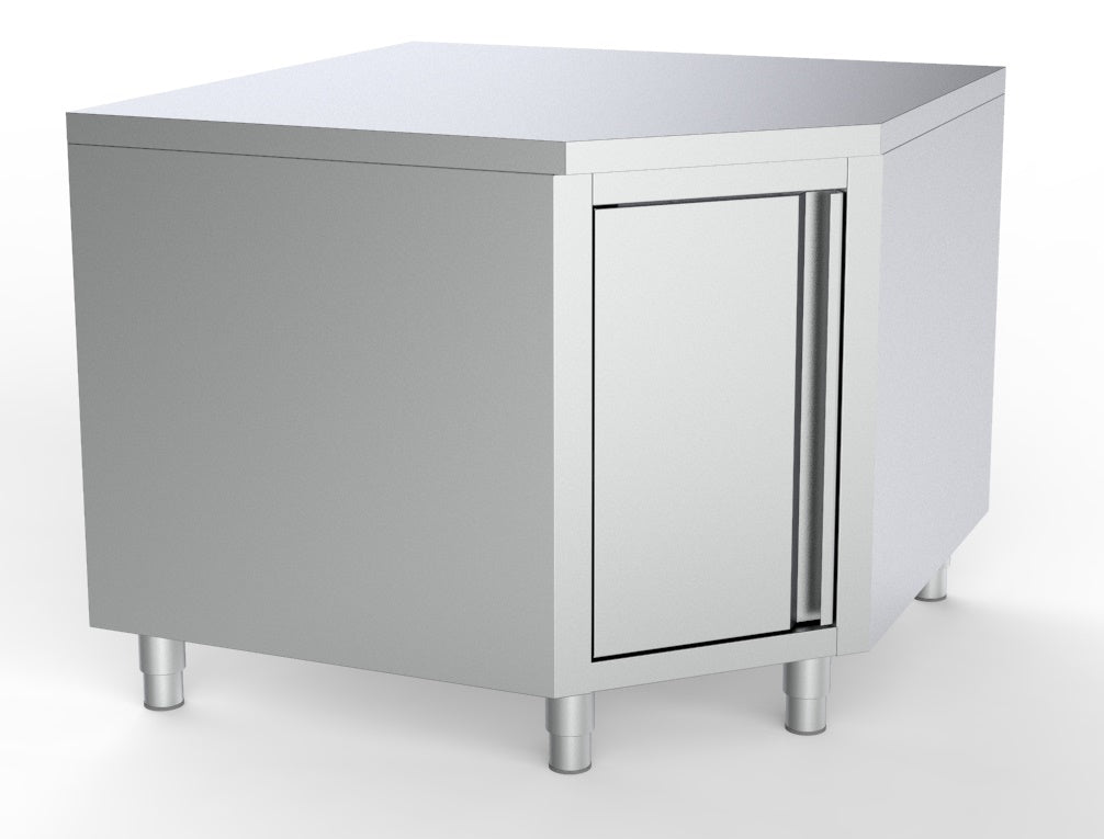 Plan de travail angle avec porte 1000/1000 pour 700mm tables — Combisteel 7333.0292
