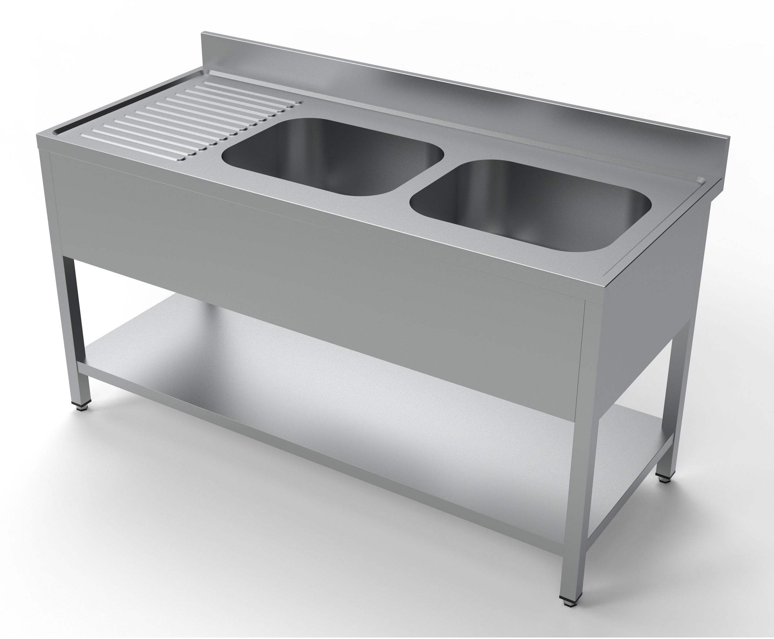 700 bloc-évier étagère 2 à droite 1600 — Combisteel 7333.0855