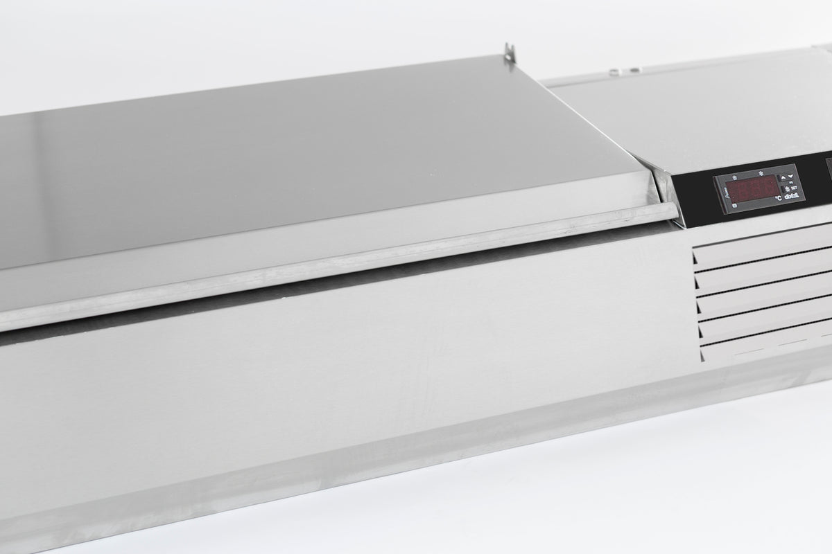 Puits réfrigérée couvercle en acier inox 1/3gn x 5 — Combisteel 7450.0031