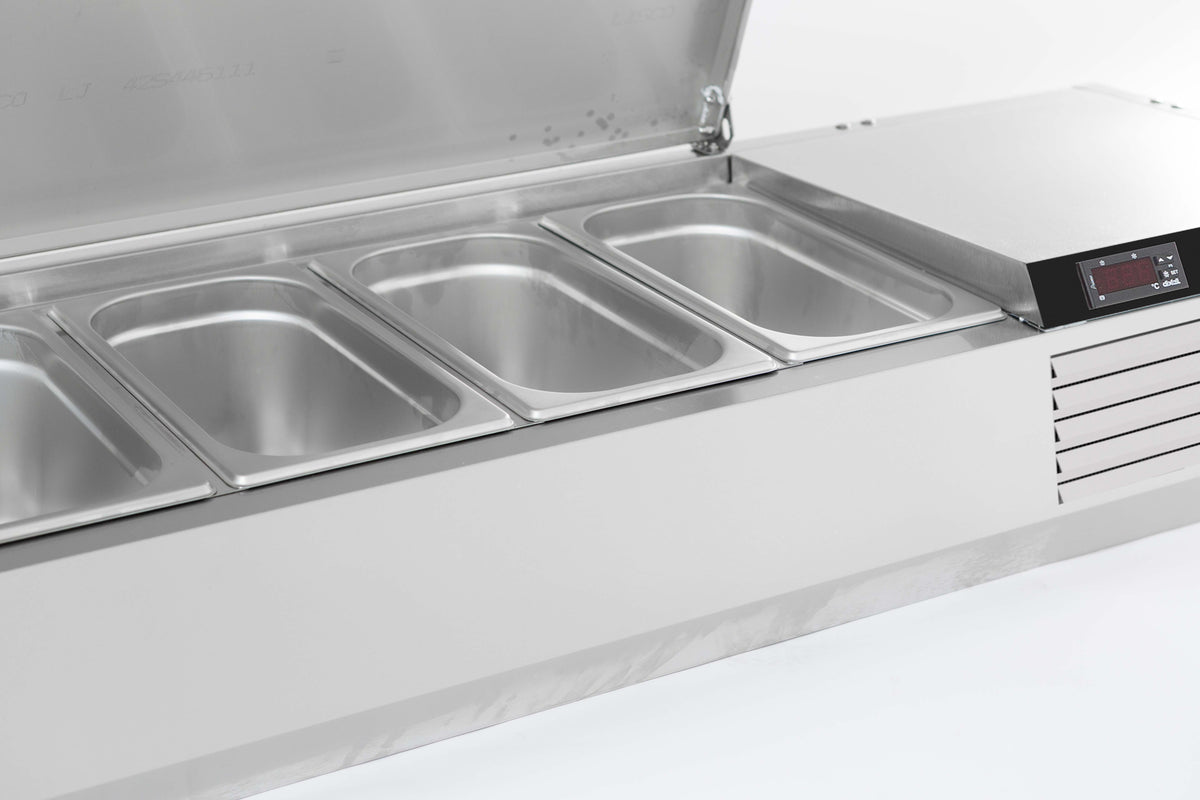 Puits réfrigérée couvercle en acier inox 1/3gn x 6 — Combisteel 7450.0033