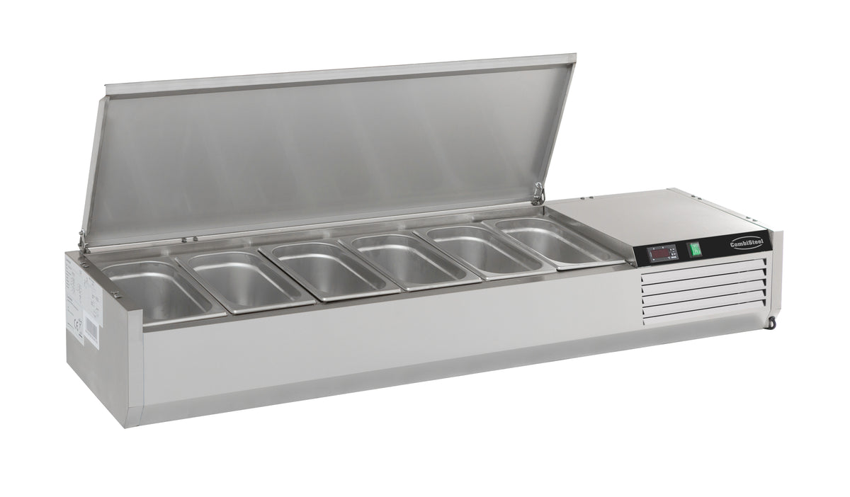 Puits réfrigérée couvercle en acier inox 1/3gn x 5 — Combisteel 7450.0031