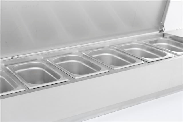 Puits réfrigérée couvercle en acier inox 1/3gn x 9 — Combisteel 7450.0035