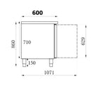 600 table réfrigérée 4 portes — Combisteel 7450.0114