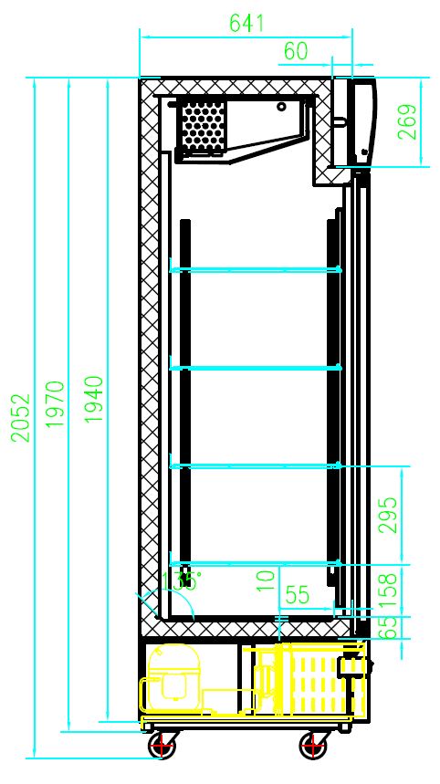 Congélateur 2 portes en verre — Combisteel 7450.0145