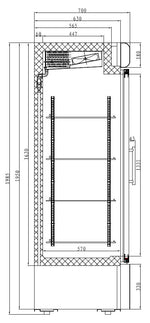 Congélateur 2 portes en verre — Combisteel 7450.0157