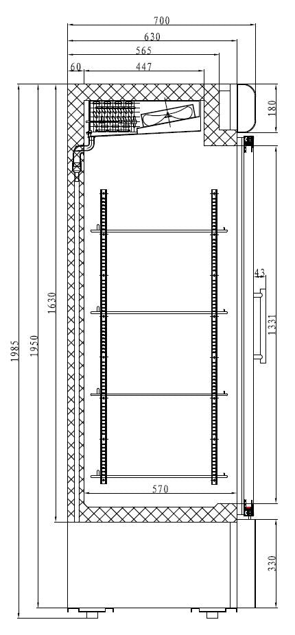 Congélateur 2 portes en verre — Combisteel 7450.0157