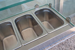 Table prép pour pizza avec verre 3 portes — Combisteel 7450.0220