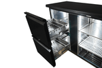 Arrière bar réfrigérée noir 1 porte et 2 tiroirs — Combisteel 7450.0316