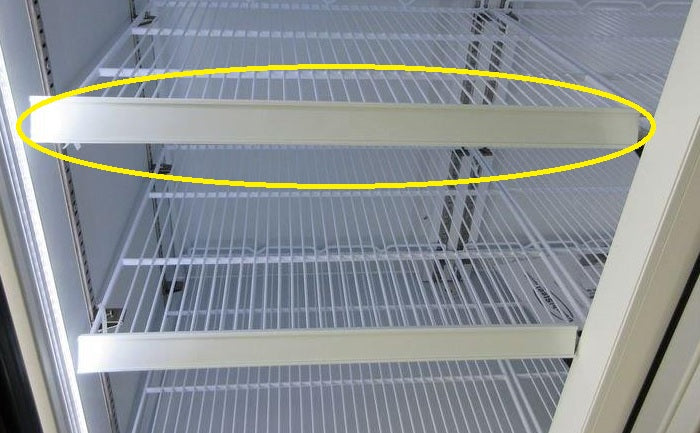 Porte pricecard centrale blanc 7455.2205-2210-2220 7455.2410-2416-2430-2440 7455.2905-2920 — Combisteel 7455.2261