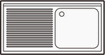 700 bloc-évier étagère démontable 1 à droite 1200 — Combisteel 7452.0430