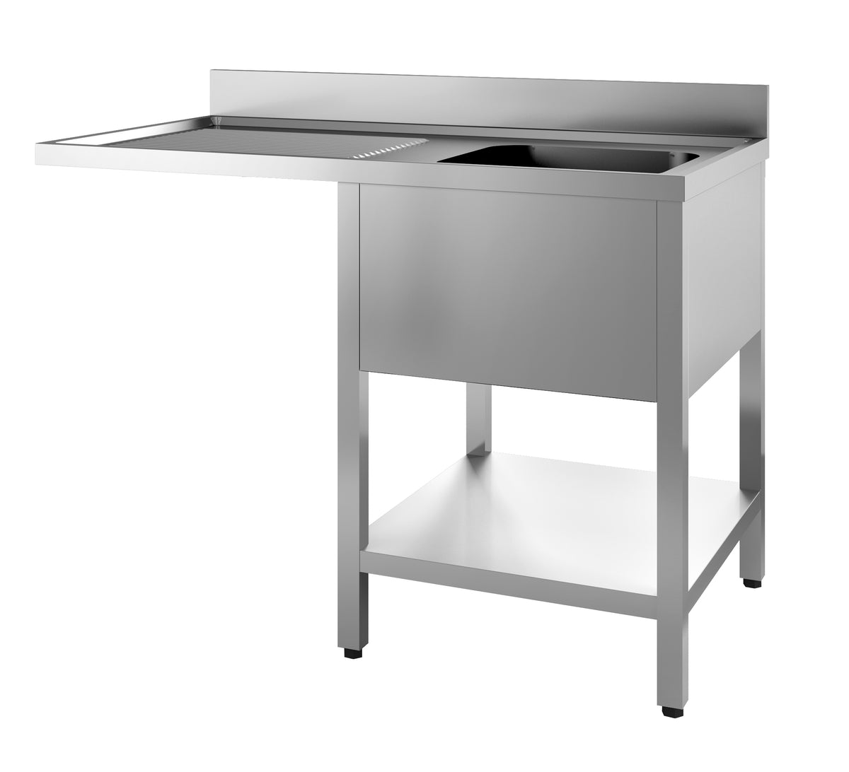 700 bloc-évier étagère lave-vaisselle démontable 1 à droite 1400 — Combisteel 7452.0480