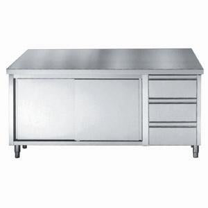 700 plan de travail portes coulisst tritoirs 1800 — Combisteel 7452.0908