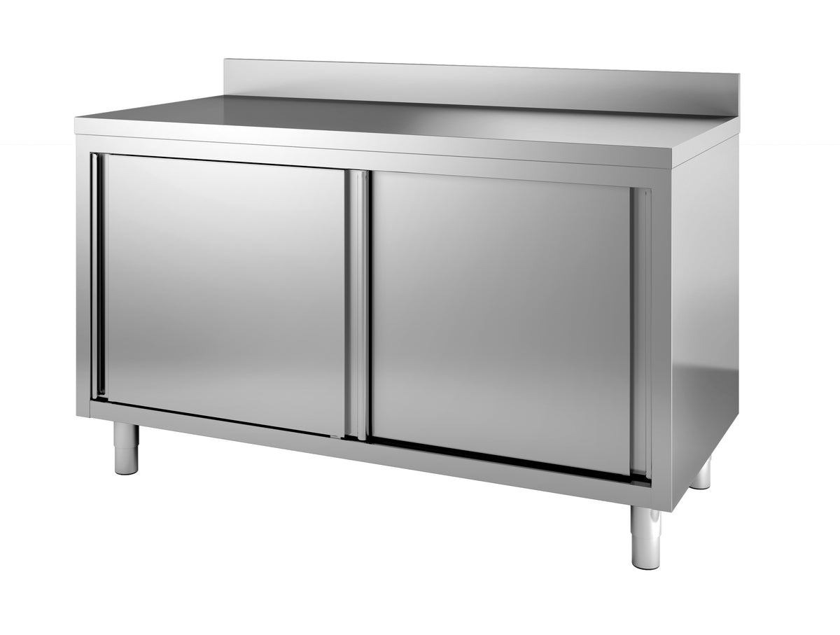 700 plan de travail portes coulisst bord relevé 1600 — Combisteel 7452.3090