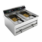 Friteuse posable électrique 2x12 L 2x6kw — Combisteel 7455.0940