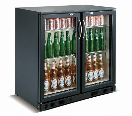 Arrière bar réfrigérée noir 2 portes — Combisteel 7455.1305