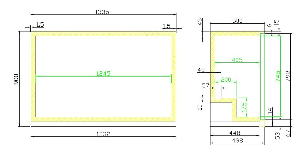 Arrière bar réfrigérée noir 3 portes — Combisteel 7455.1310