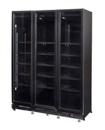 Réfrigérateur 3 portes en verre noir nap-1200 *transport sur demande* — Combisteel 7455.1920