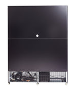 Réfrigérateur 3 portes en verre noir nap-1200 ht - avec porte chauffante — Combisteel 7455.1925