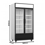 Réfrigérateur 2 portes en verre fcu-750 — Combisteel 7455.2105