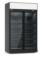 Réfrigérateur 2 portes en verre noir ins-1000r bl — Combisteel 7455.2405