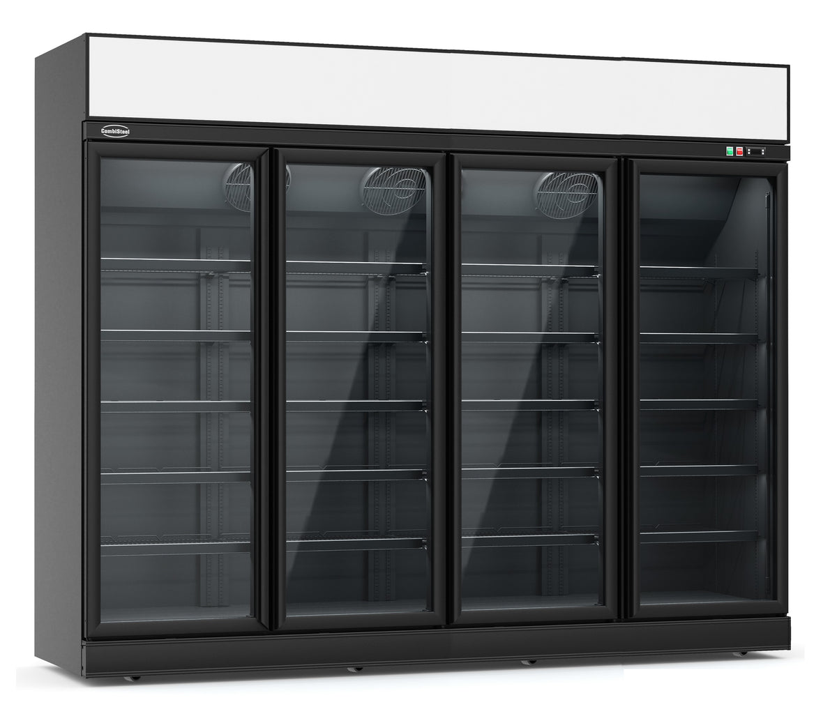 Congélateur 4 portes en verre noir ins-2060f bl *transport sur demande* — Combisteel 7455.2445