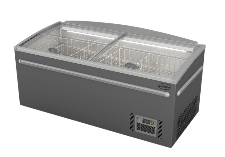 Congélateur bahut gris pour supermarché tête de gondole dégivrage automatique — Combisteel 7455.2660