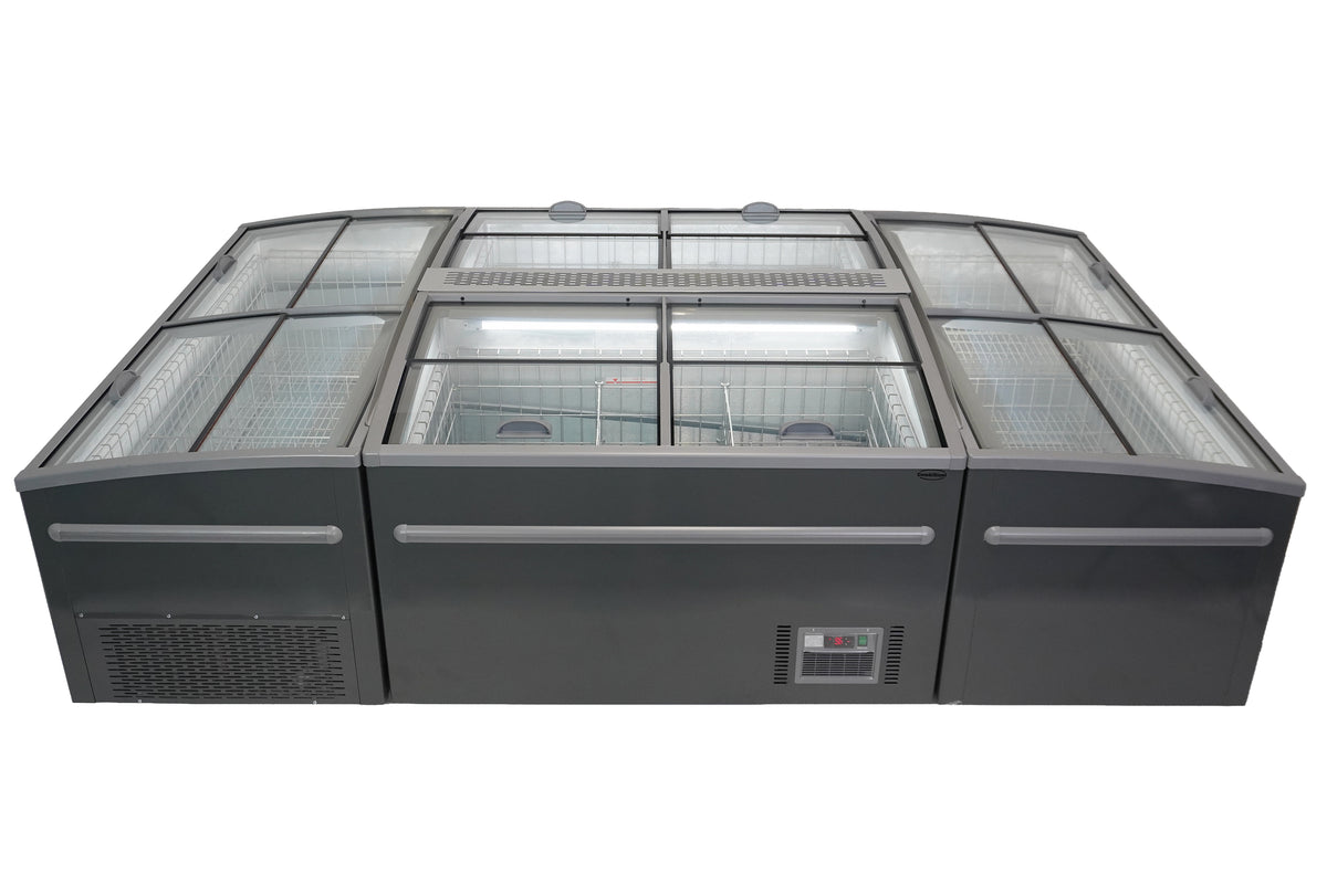 Congélateur bahut pour supermarché gris 2100 dégivrage automatique — Combisteel 7455.2670