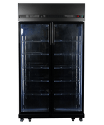 Réfrigérateur 2 portes en verre noir irm-770r bl — Combisteel 7455.3150