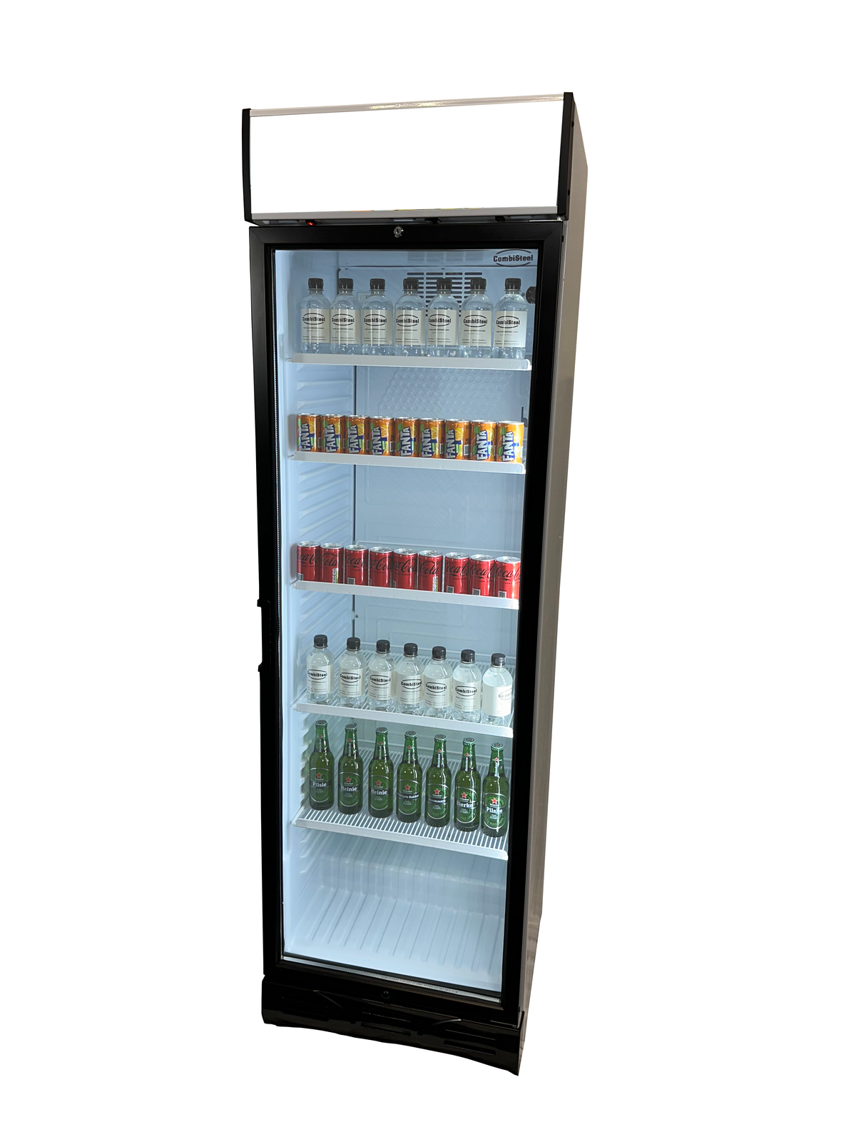 Réfrigérateur 1 porte en verre sens ouverture porte gauche — Combisteel 7464.0088