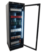 Réfrigérateur 1 porte en verre 382 L noir sans canopy — Combisteel 7464.0094