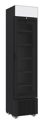 Réfrigérateur 1 porte en verre noir 232 L *transport sur demande* — Combisteel 7464.0200
