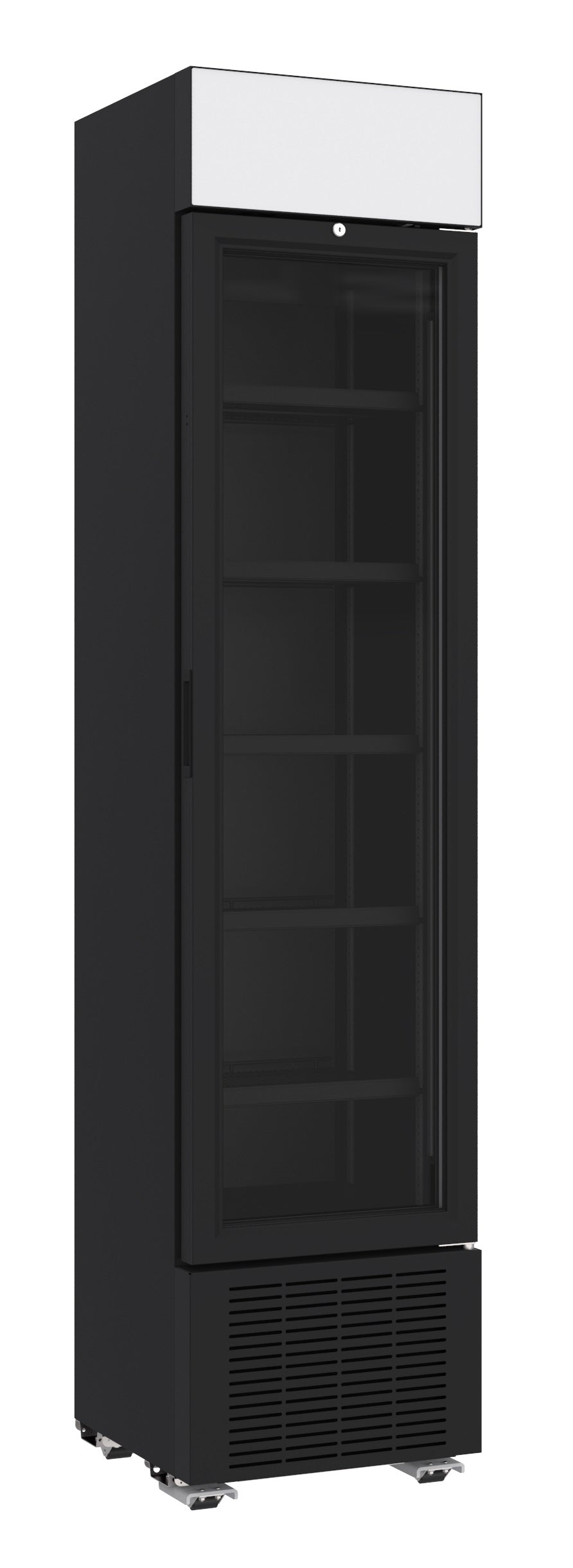 Réfrigérateur 1 porte en verre noir 232 L *transport sur demande* — Combisteel 7464.0200