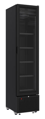 Réfrigérateur 1 porte en verre noir 348 L *transport sur demande* — Combisteel 7464.0210