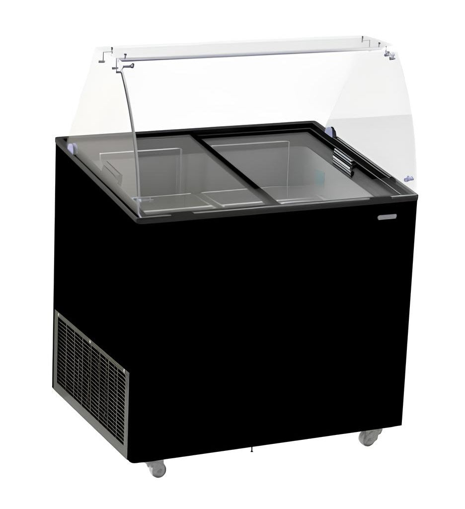 Vitrine à creme glacée corsica noir 6x5 L — Combisteel 7472.0124