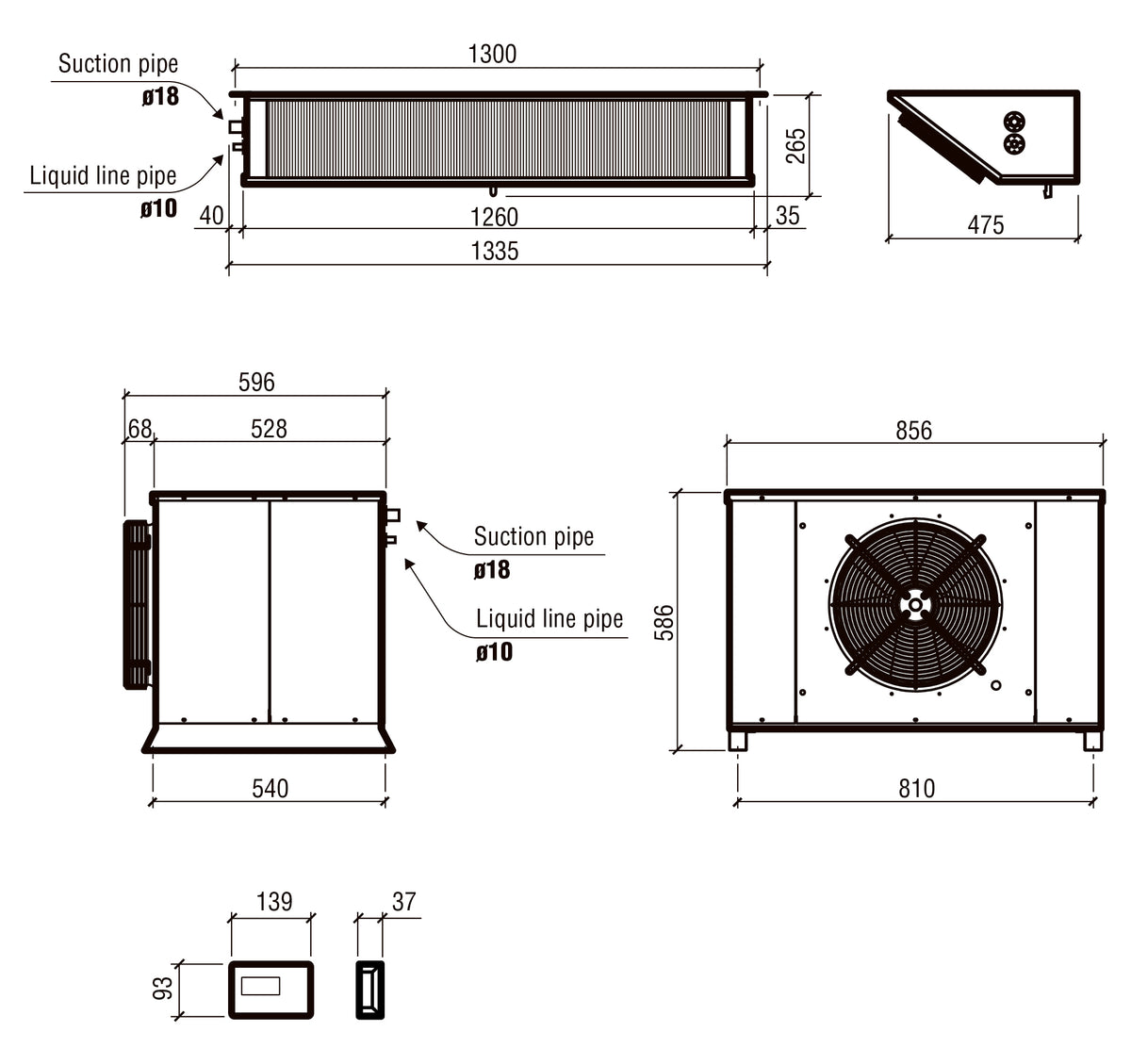 Unité réfroidissement split type négatif 9.41-18.52 m3 — Combisteel 7480.0055