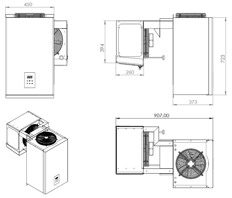 Unité de réfroidissement type negatif 4,1-6,5 m3 — Combisteel 7489.0430