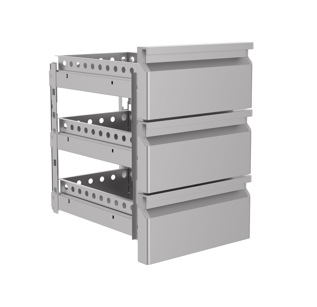 Bloc de tiroirs 1/3 monoblock soft closing combisteel donne pas de garantie sur le montage du kit tiroirs — Combisteel 7489.0523
