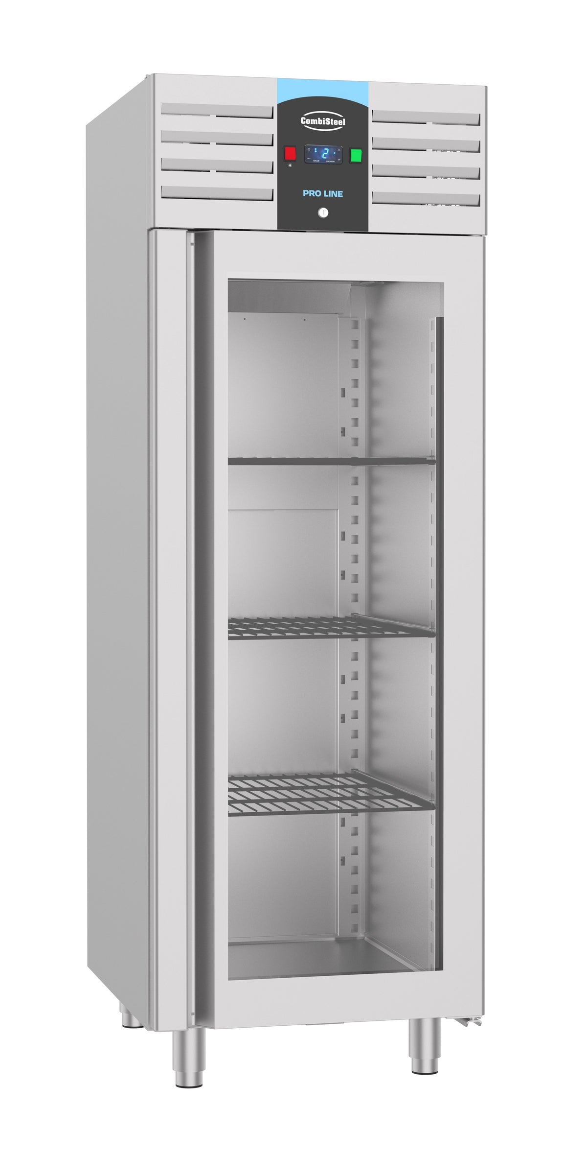 Congélateur en acier inox porte en verre mono block 700 L — Combisteel 7489.5030