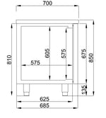 700 table réfrigérée 2 portes — Combisteel 7489.5160
