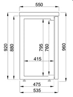 Arrière bar réfrigérée noir 4 portes *transport dur demande* — Combisteel 7489.5280
