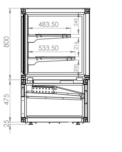 Vitrine réfrigérée 750 L — Combisteel 7489.5470