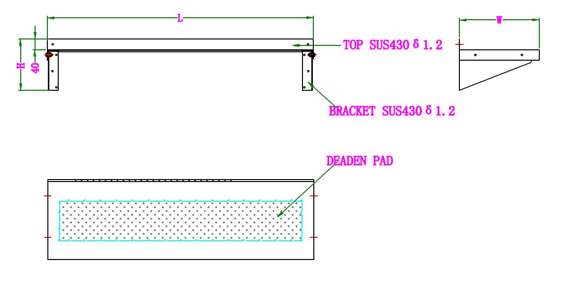 400 étagère murales en inox 600 incl. consoles — Combisteel 7490.0185